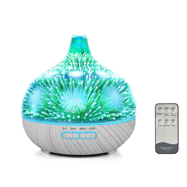 Buy 400ml Essential Oil Aroma Diffuser and Remote - 3D Glass Aromatherapy Humidifier discounted | Products On Sale Australia