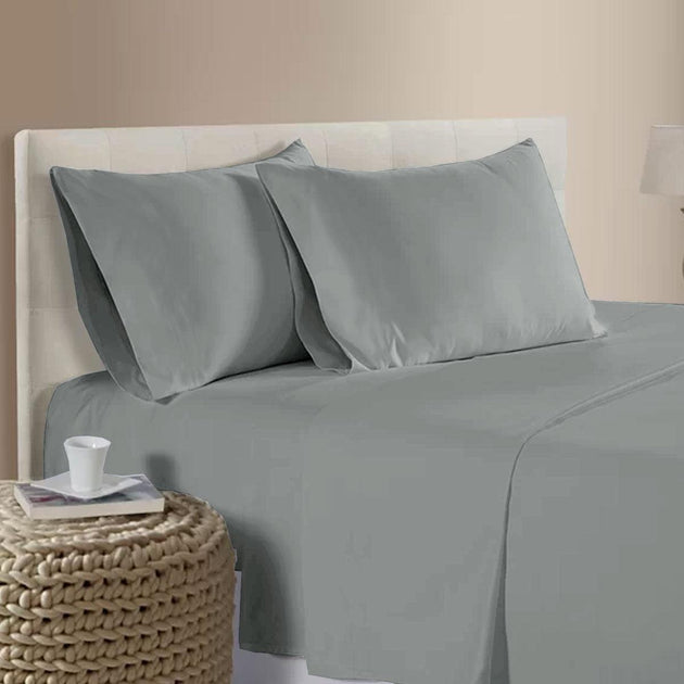 Buy 400TC Bamboo Cotton Sheet Set Grey Queen discounted | Products On Sale Australia