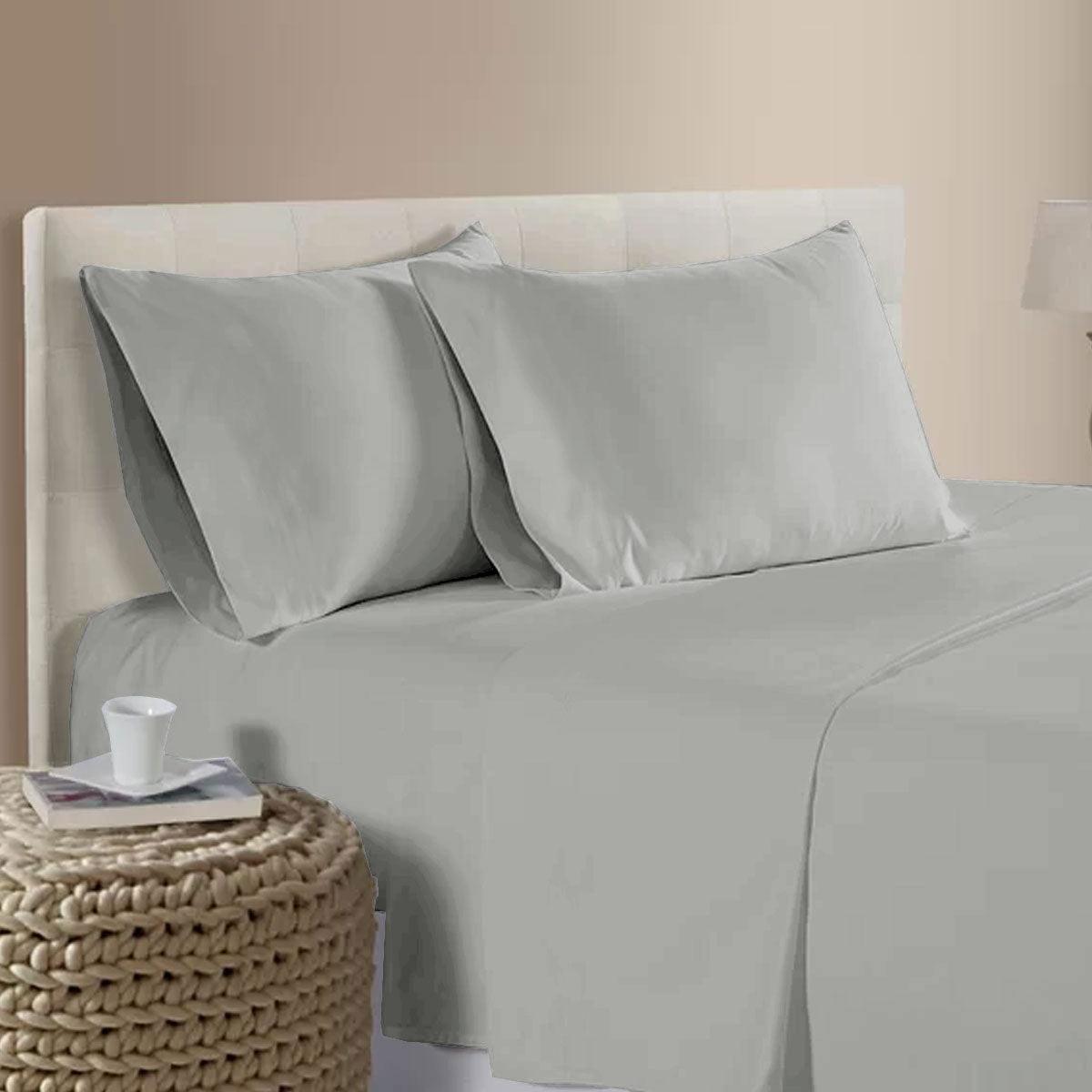 Buy 400TC Bamboo Cotton Sheet Set Silver Queen discounted | Products On Sale Australia