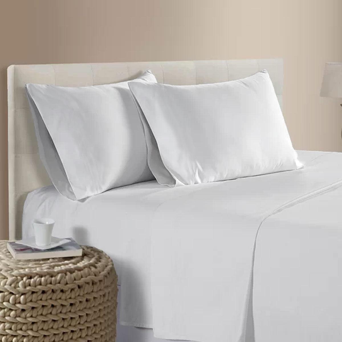 Buy 400TC Bamboo Cotton Sheet Set White Queen discounted | Products On Sale Australia