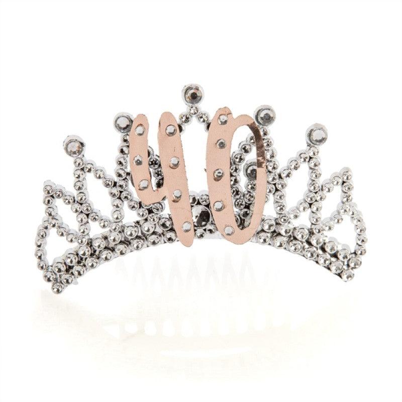 Buy 40th Rose Gold and Silver Tiara discounted | Products On Sale Australia