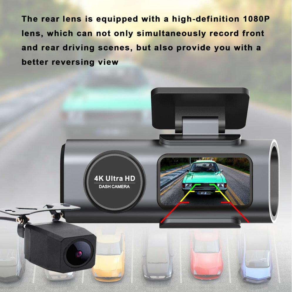 Buy 4K Dash Cam UHD 2160P WiFi Front Dashcam Night Vision Car Camera with 64GB Card discounted | Products On Sale Australia