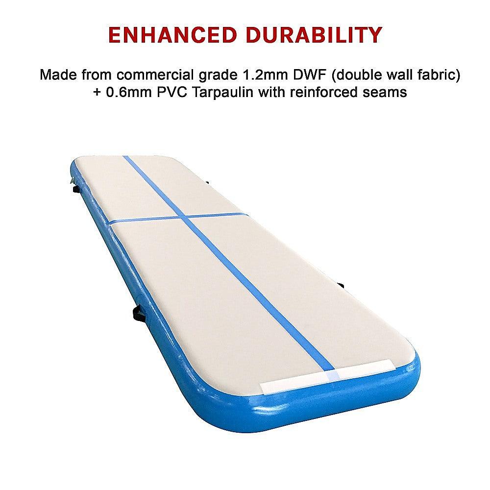 Buy 4m Inflatable Air Track Gym Mat Airtrack Tumbling Gymnastics Tumbling with Pump discounted | Products On Sale Australia