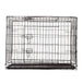 Buy 4Paws Dog Cage Pet Crate Cat Puppy Metal Cage ABS Tray Foldable Portable Black - 30" - Black discounted | Products On Sale Australia