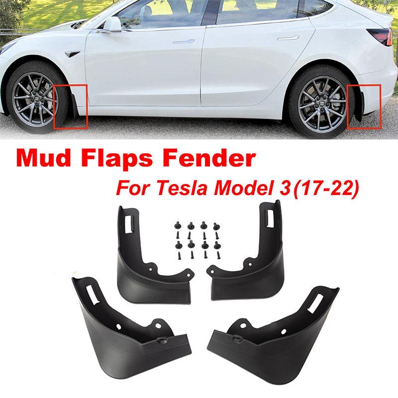 Buy 4Pcs Mud Flaps Splash Guards Fender For Tesla Model 3 Front Rear TPE Mudguard discounted | Products On Sale Australia