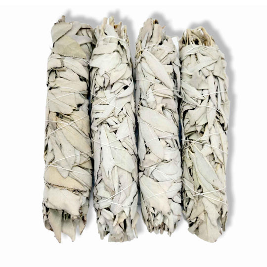 Buy 4x Californian White Sage Smudge Sticks - Jumbo 20-22cm Incense Cleansing Bundle discounted | Products On Sale Australia