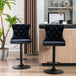 Buy 4x Height Adjustable Swivel Bar Stool Velvet Nailhead Barstool with Footrest discounted | Products On Sale Australia