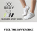 Buy 4X Rexy Seamless Sport Sneakers Socks Medium Non-Slip Heel Tab MULTI COLOUR discounted | Products On Sale Australia