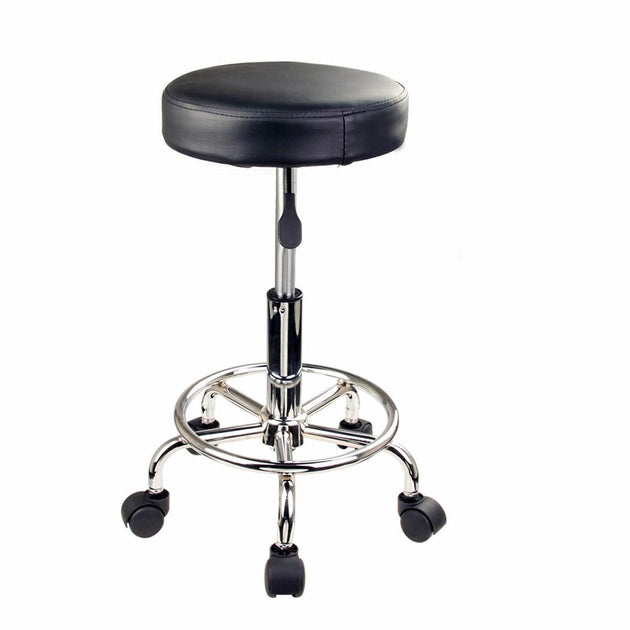 4X Swivel Salon Barber Stool Chair Round Type BLACK Products On Sale Australia | Furniture > Bar Stools & Chairs Category