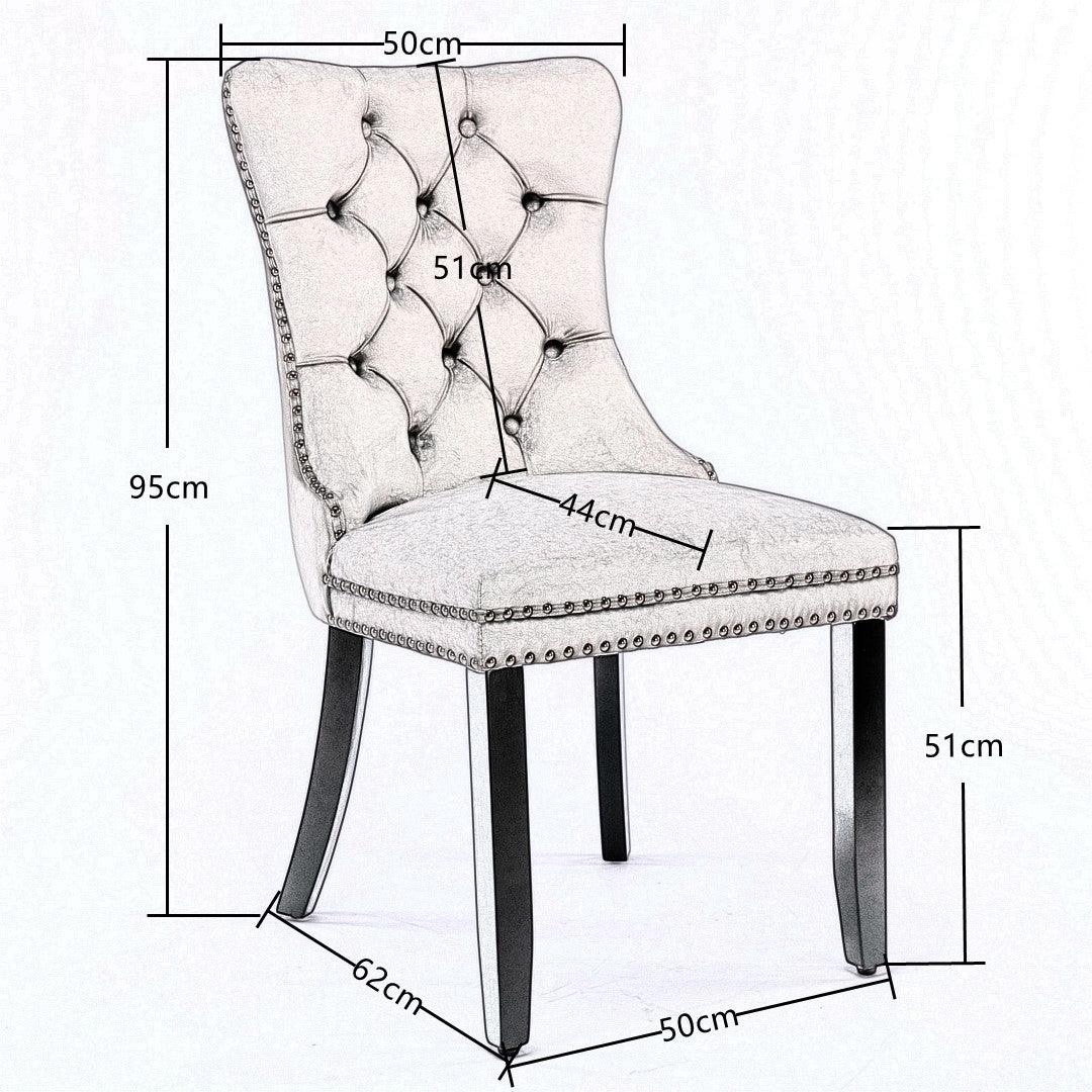 Buy 4x Velvet Dining Chairs- Green discounted | Products On Sale Australia