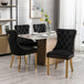 Buy 4x Velvet Dining Chairs with Golden Metal Legs-Black discounted | Products On Sale Australia