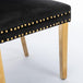 Buy 4x Velvet Dining Chairs with Golden Metal Legs-Black discounted | Products On Sale Australia