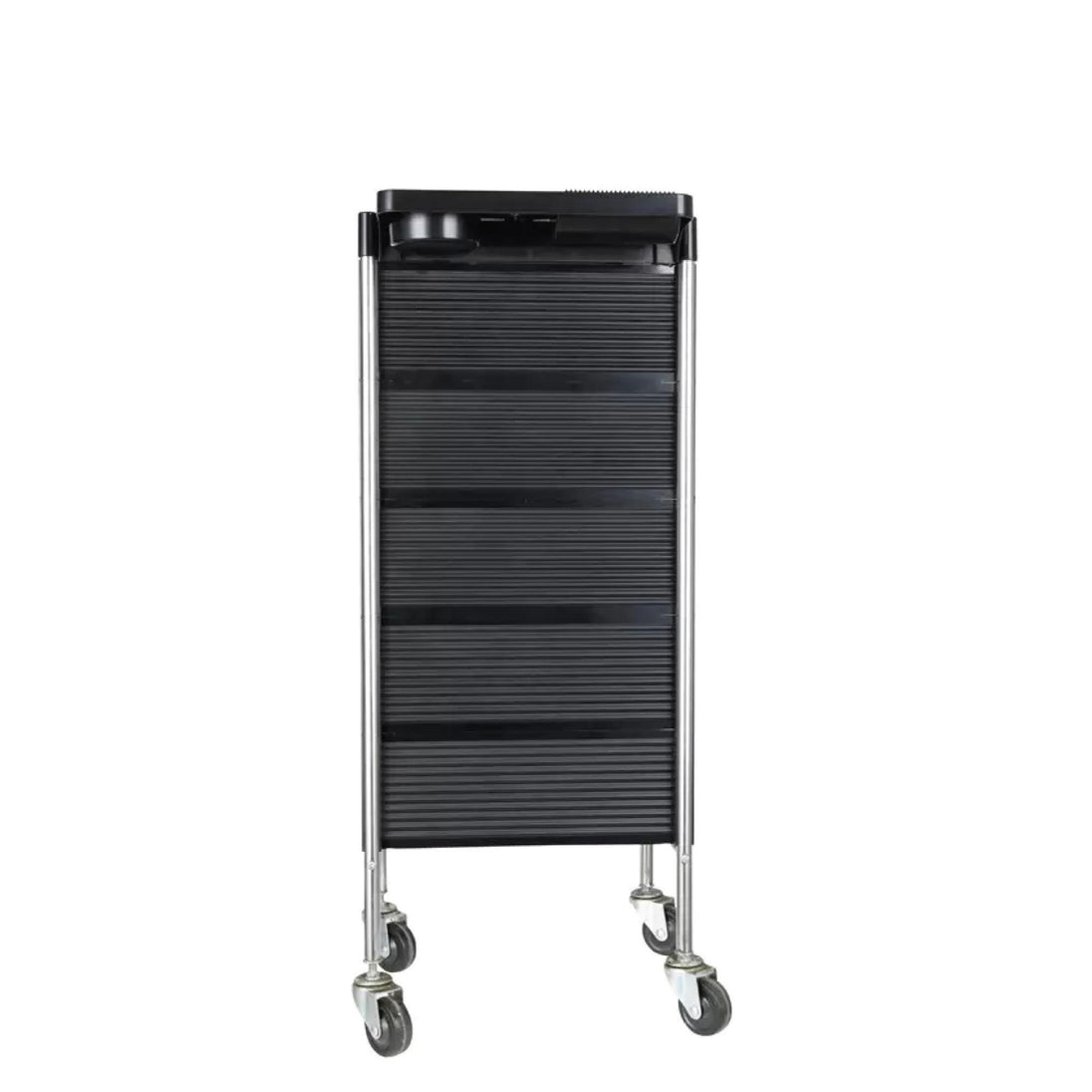 Buy 5 Drawer Hairdressing Trolley Black 90x30x36cm Hair Salon Beauty Rolling Cart discounted | Products On Sale Australia