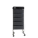 Buy 5 Drawer Hairdressing Trolley Black 90x30x36cm Hair Salon Beauty Rolling Cart discounted | Products On Sale Australia