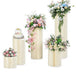 Buy 5 Hard Carboard Display Stand Round Plinth Cylinder Pedestal Wedding Flower discounted | Products On Sale Australia