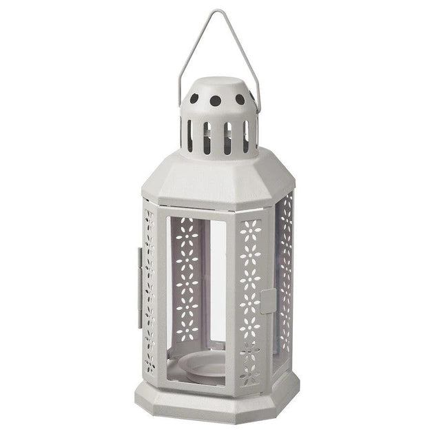 Buy 5 Pack of Grey Metal Miners Lantern Summer Wedding Home Party Room Balconey Deck Decoration 21cm Tealight Candle discounted | Products On Sale Australia