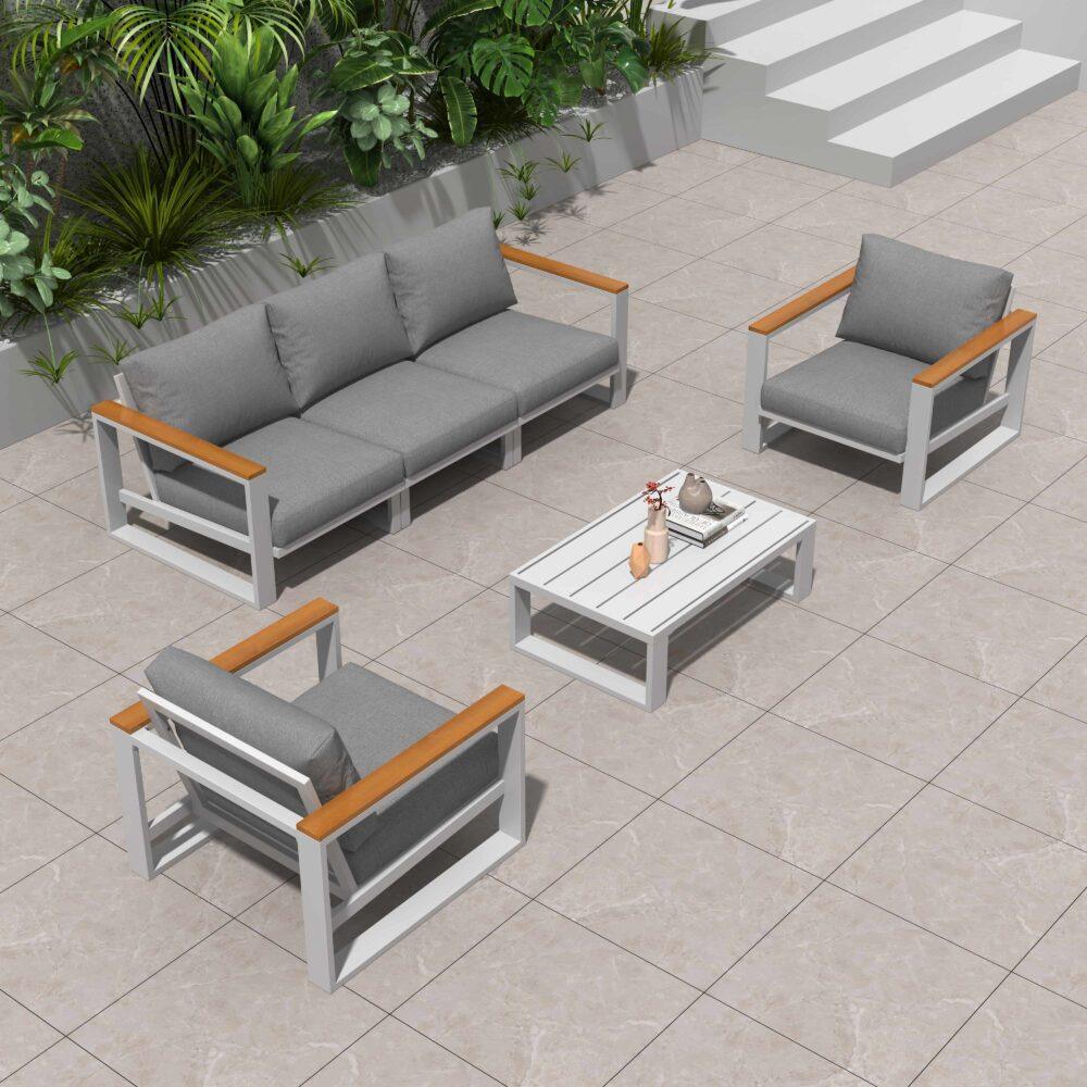 Buy 5 Seater Grandeur Lounge Suite – Charcoal Grey discounted | Products On Sale Australia