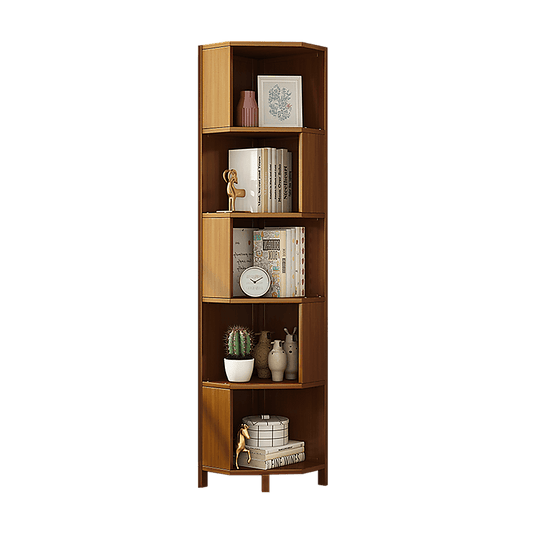 Buy 5-Shelf Corner Bookcase Industrial Bookshelf Display Storage Stand discounted | Products On Sale Australia