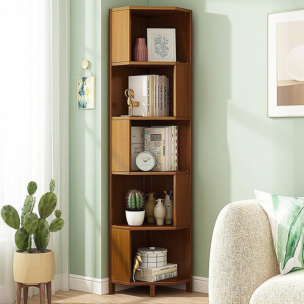 5-Shelf Corner Bookcase Industrial Bookshelf Display Storage Stand Products On Sale Australia | Furniture > Office Category
