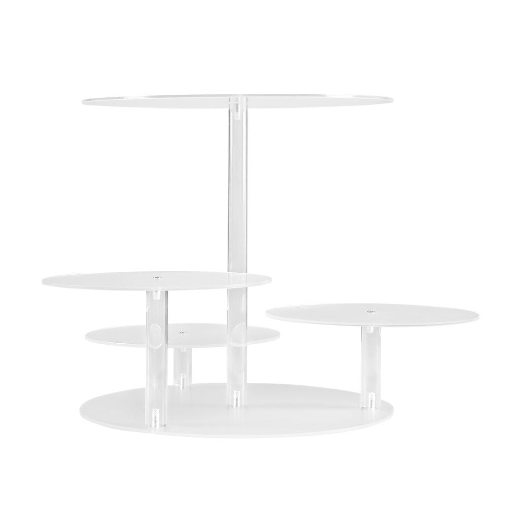 Buy 5-Star Chef Cake Stand 5 Tiers Acrylic Holder Display Round Clear Wedding Party discounted | Products On Sale Australia