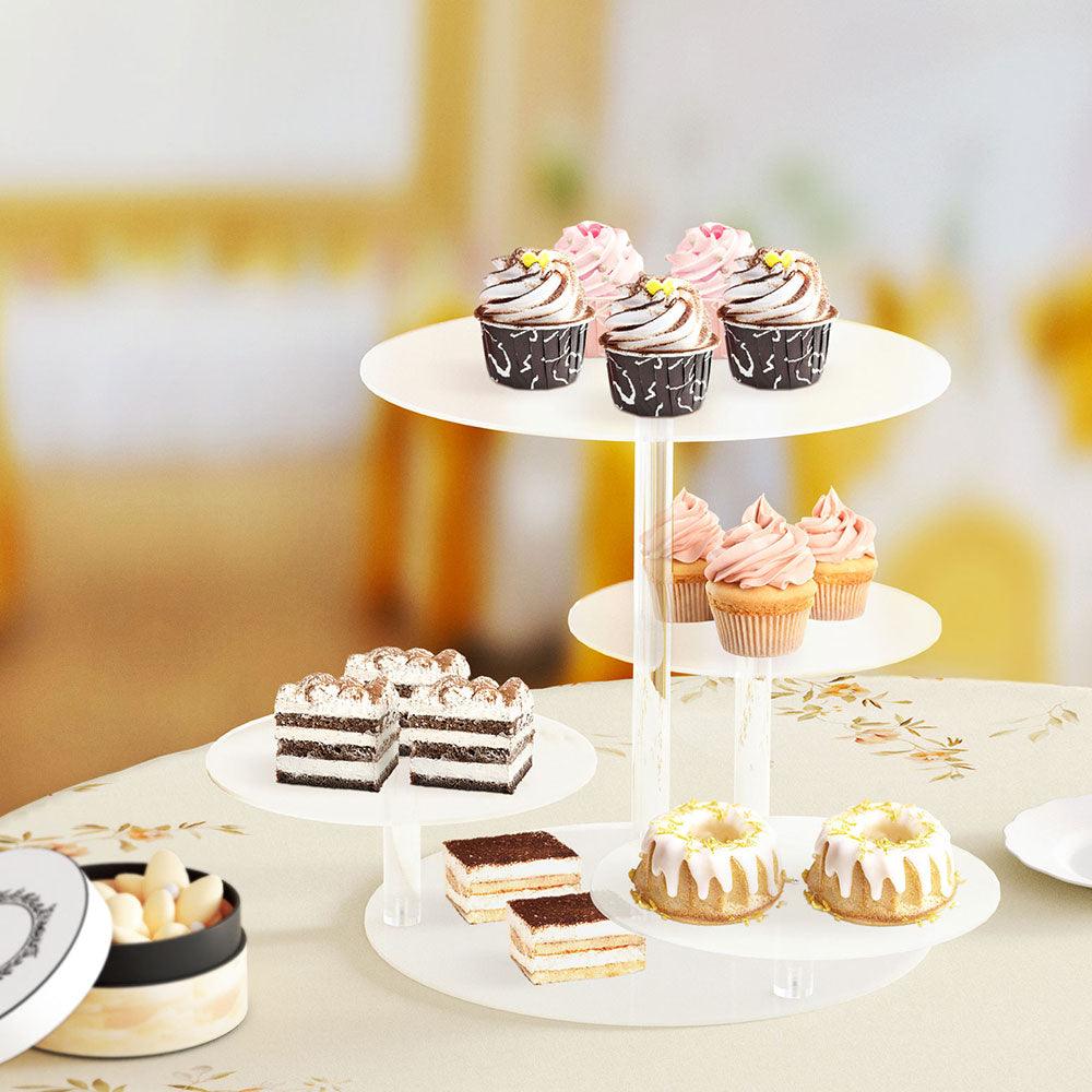 Buy 5-Star Chef Cake Stand 5 Tiers Acrylic Holder Display Round Clear Wedding Party discounted | Products On Sale Australia