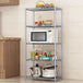 Buy 5 Tier Silver Metal Storage Rack Shelving Wire Shelf discounted | Products On Sale Australia