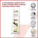 Buy 5 Tier Wooden Ladder Shelf Stand Storage Book Shelves Shelving Display Rack discounted | Products On Sale Australia