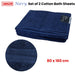 Buy 500GSM Set of 2 100% Cotton Bath Sheet Navy 80 x 160 cm discounted | Products On Sale Australia