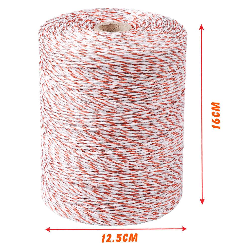 Buy 500m Roll Polywire Electric Fence Stainless Steel Poly Wire Energiser Insulator discounted | Products On Sale Australia