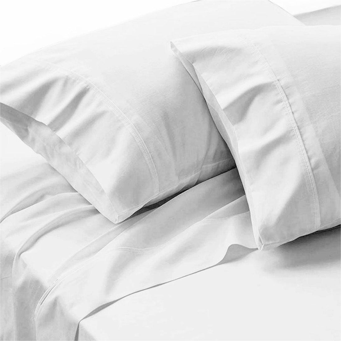 Buy 500TC Ramca White Egyptian Cotton Sheet Set Queen discounted | Products On Sale Australia