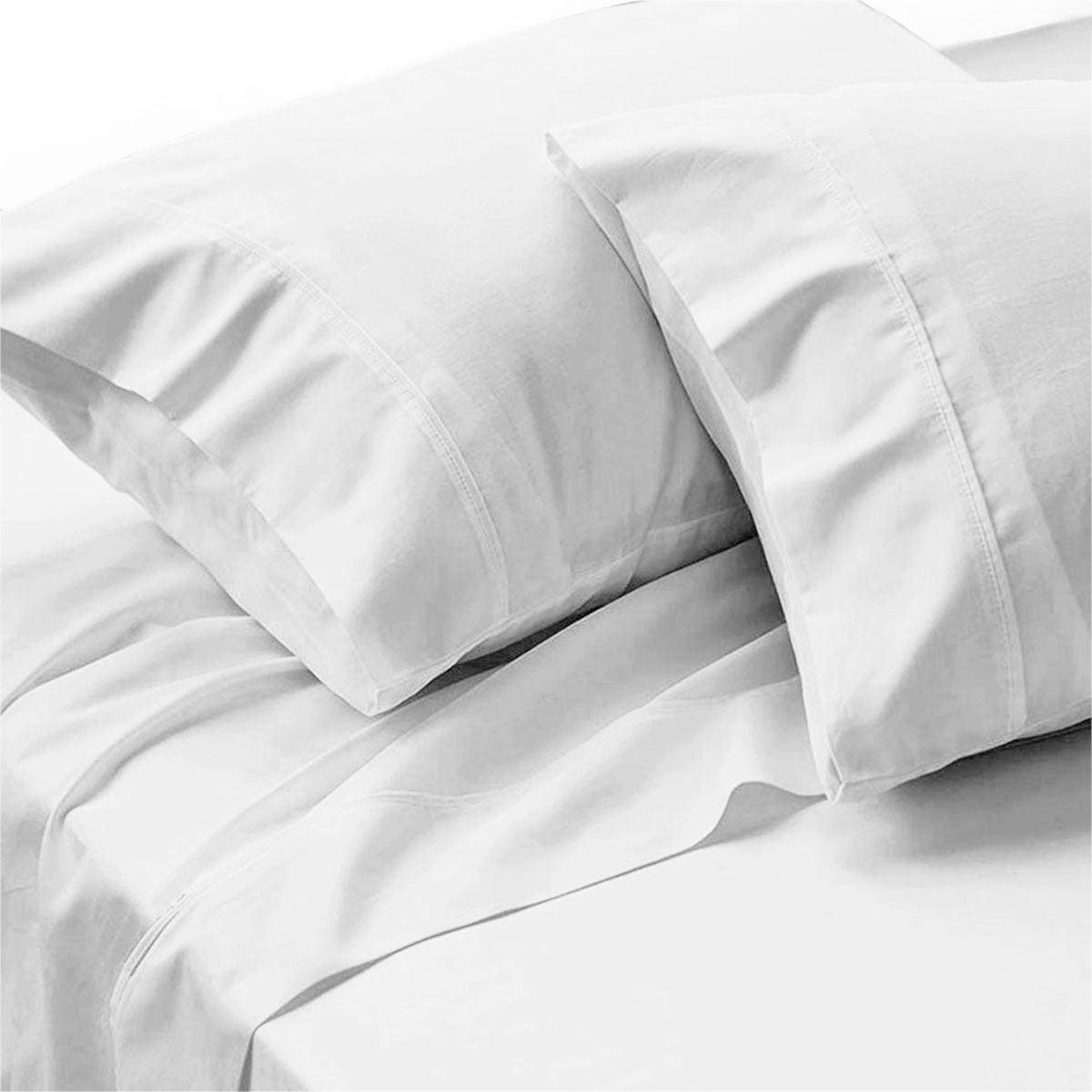 Buy 500TC Ramca White Egyptian Cotton Sheet Set Queen discounted | Products On Sale Australia