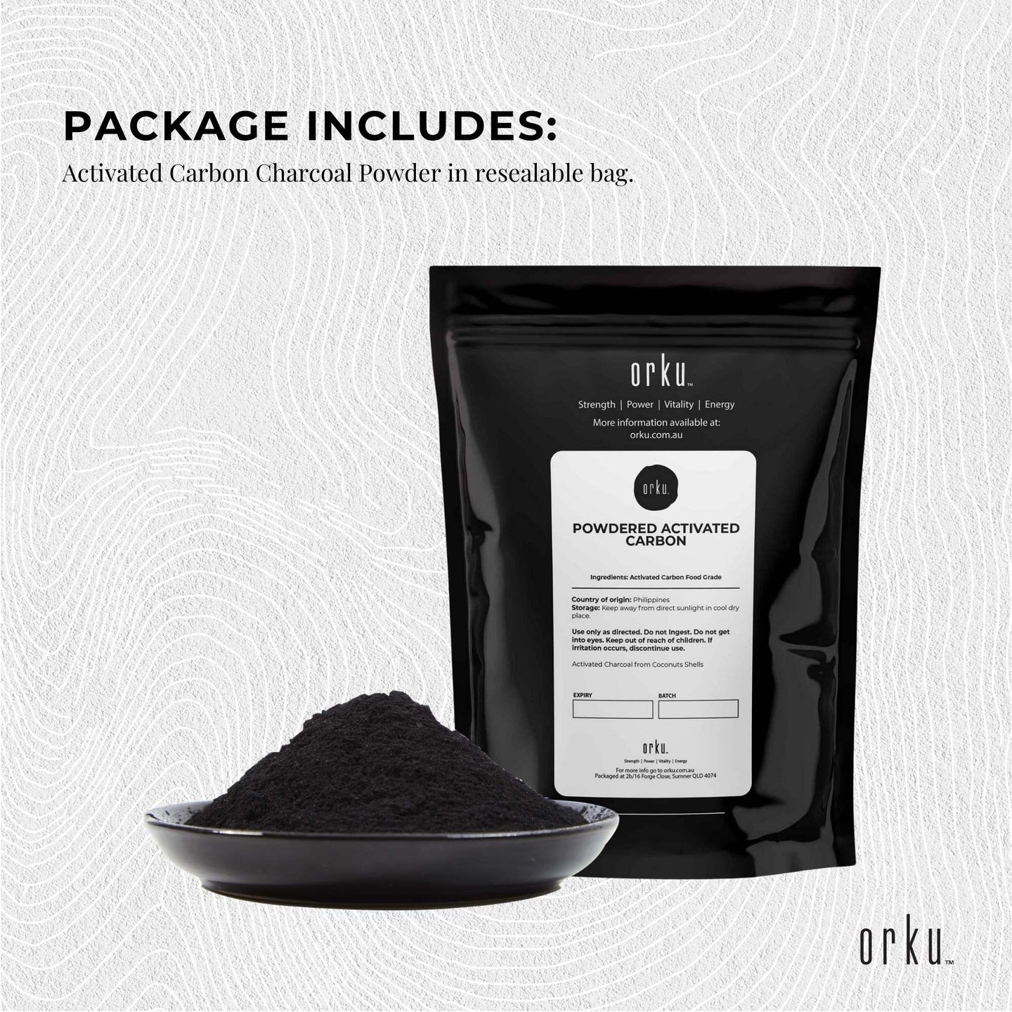 Buy 50g Activated Carbon Powder - Coconut Charcoal - Teeth Whitening + Skin discounted | Products On Sale Australia