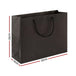 Buy 50pcs Bulk Paper Bags Pack Shopping Retail Gift Bag Reusable Fabric Handle Black discounted | Products On Sale Australia