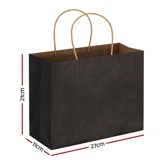 Buy 50pcs Bulk Paper Bags Pack Shopping Retail Gift Bags Reusable Soft Handle Black discounted | Products On Sale Australia