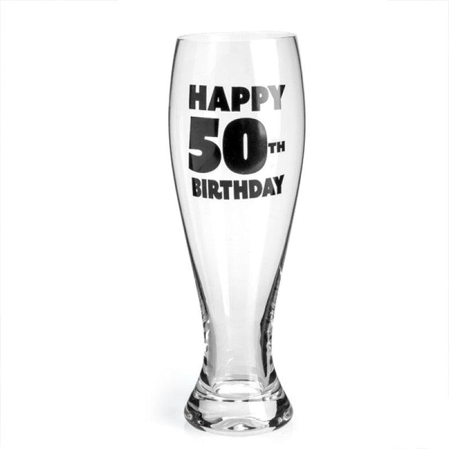 Buy 50th Birthday Pilsner Glass discounted | Products On Sale Australia