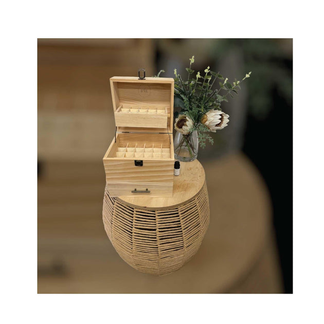 Buy 59 Slots Essential Oils Storage Box - Wooden 3-Tier Bottle Holder discounted | Products On Sale Australia