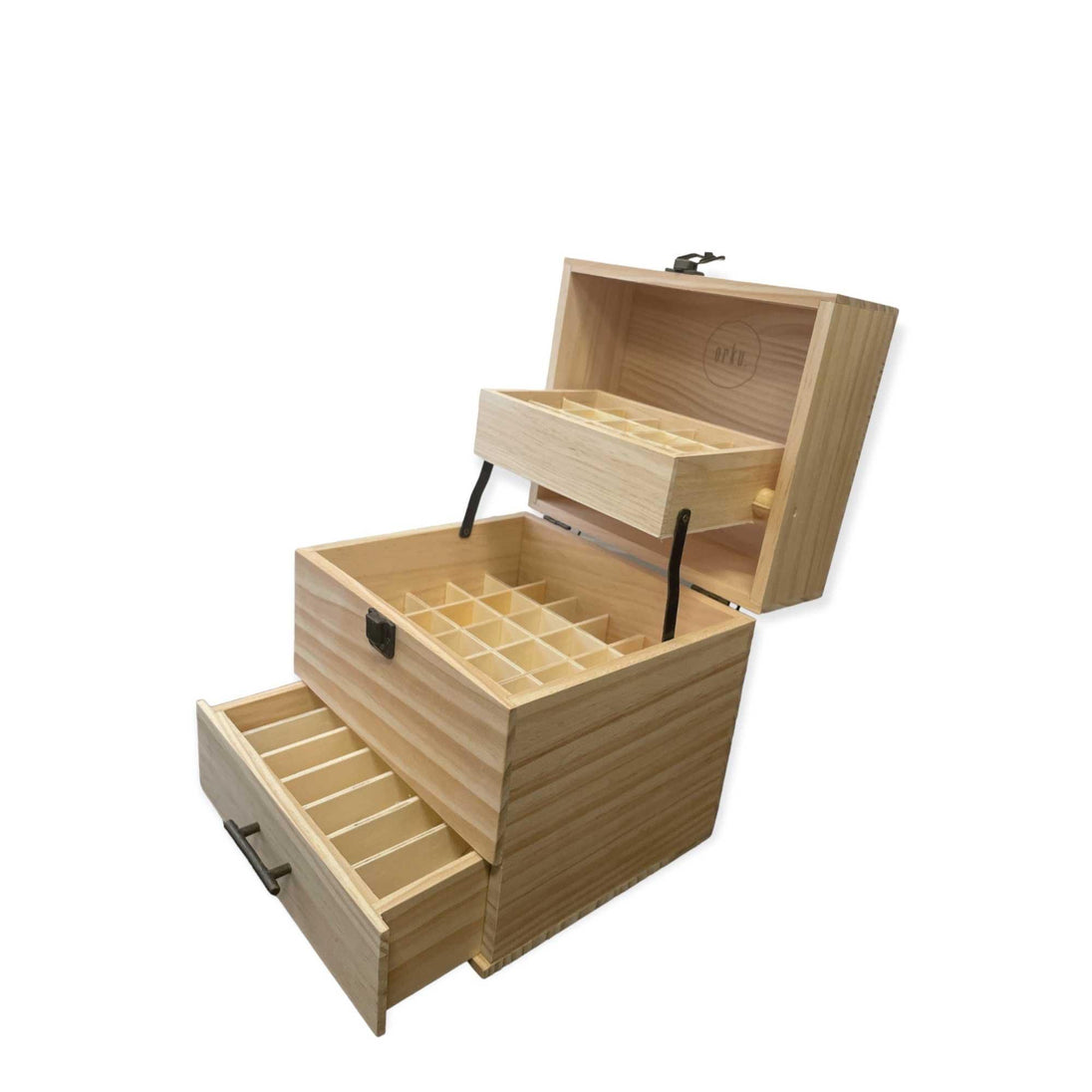 Buy 59 Slots Essential Oils Storage Box - Wooden 3-Tier Bottle Holder discounted | Products On Sale Australia