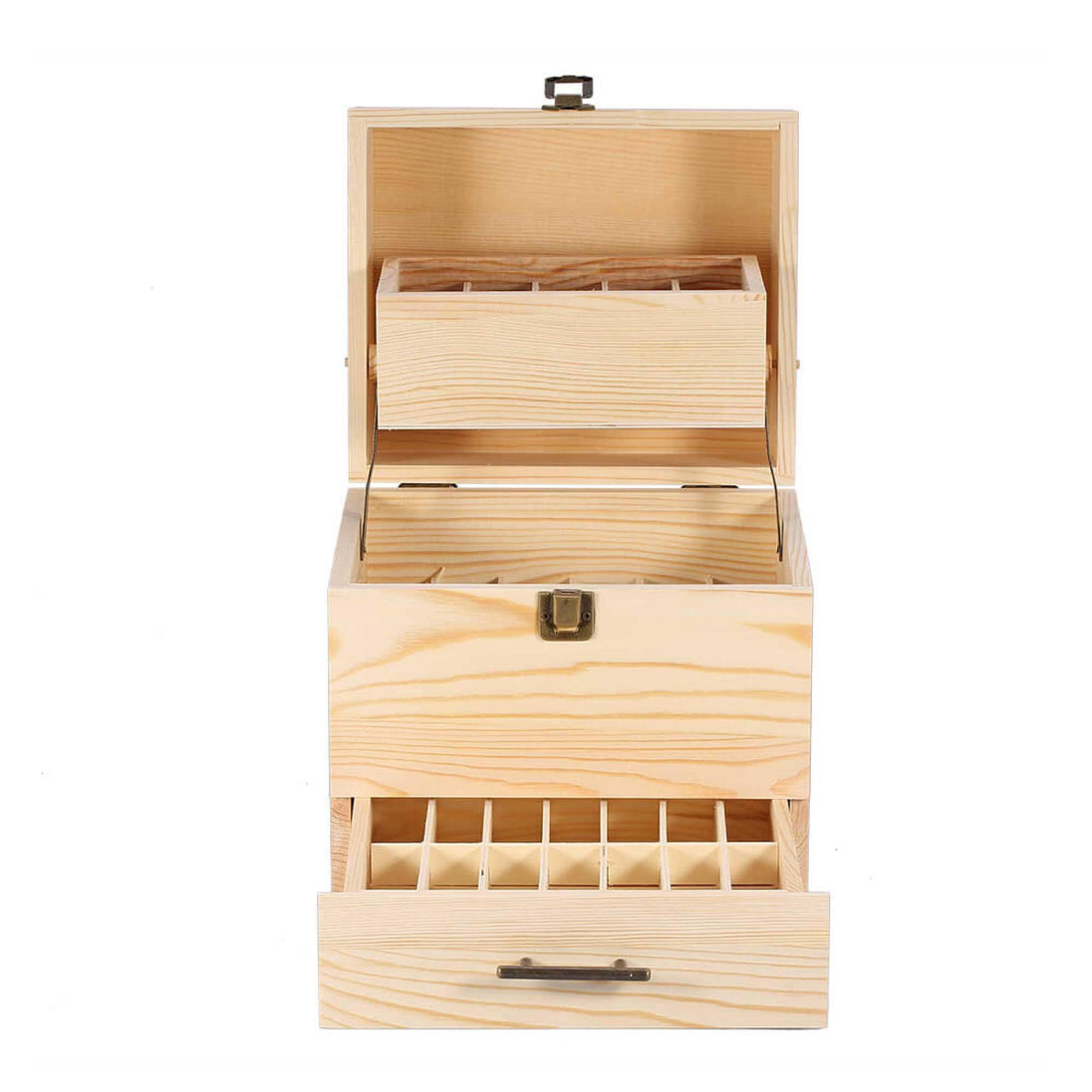 Buy 59 Slots Essential Oils Storage Box - Wooden 3-Tier Bottle Holder discounted | Products On Sale Australia