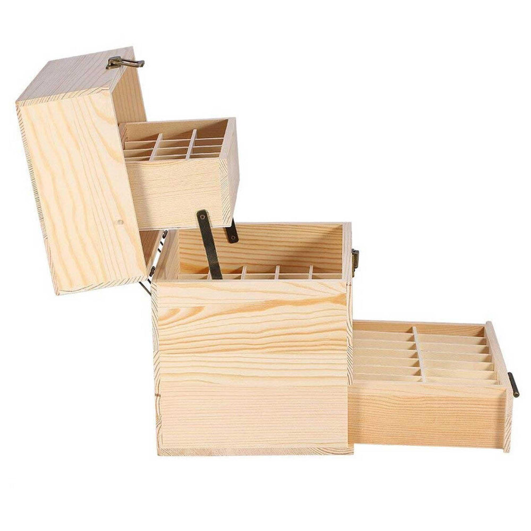 Buy 59 Slots Essential Oils Storage Box - Wooden 3-Tier Bottle Holder discounted | Products On Sale Australia