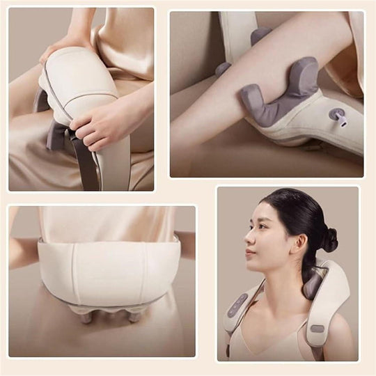 Buy 5D Massagers for Neck and Shoulder with Heat Goletsure Pain Relief Deep Kneading Brown discounted | Products On Sale Australia