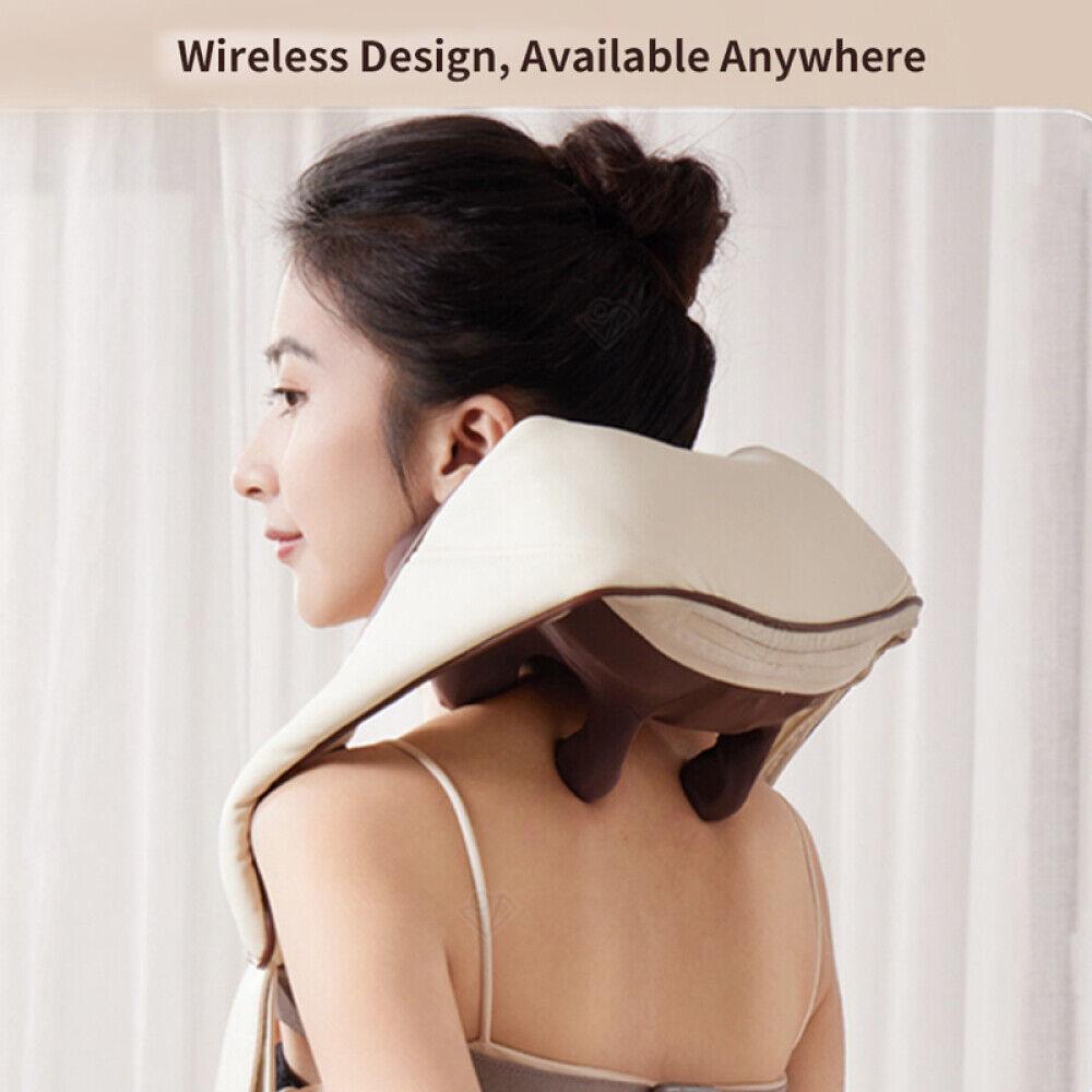 Buy 5D Massagers for Neck and Shoulder with Heat Goletsure Pain Relief Deep Kneading Brown discounted | Products On Sale Australia