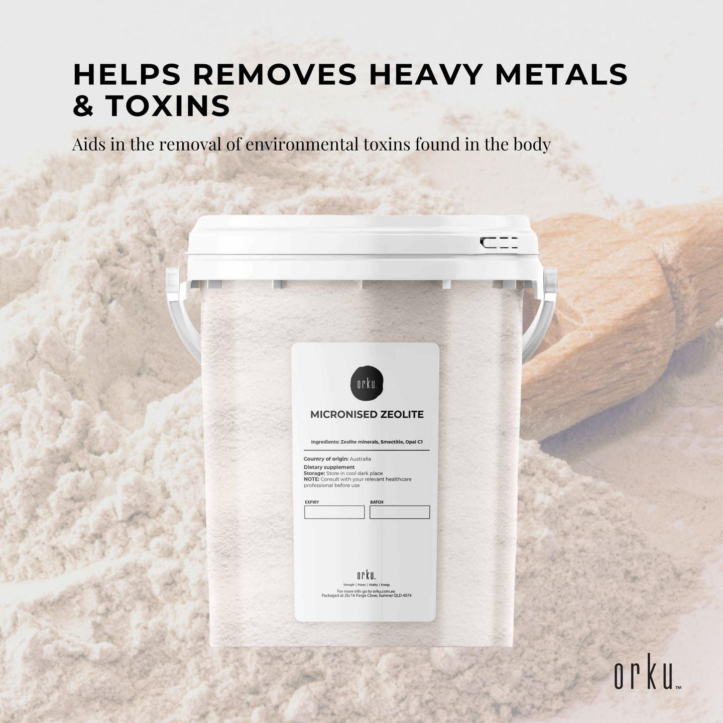 Buy 5kg Pure Micronised Zeolite Powder Mineral - Tub Micronized Volcamin discounted | Products On Sale Australia