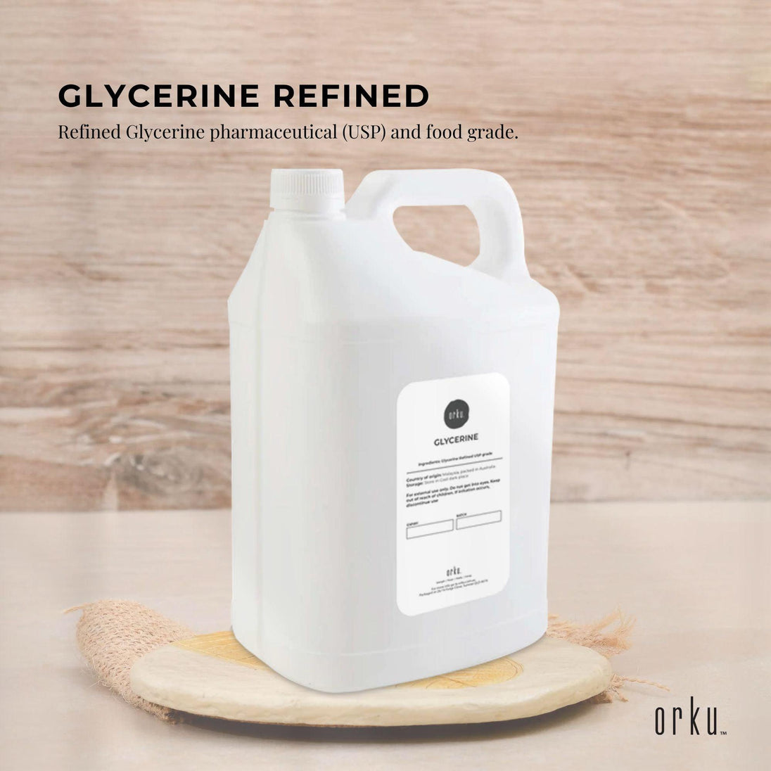 Buy 5L Glycerine Refined USP 99.9% Glycerol Pharmaceutical Vegetable Soybean Rapeseed discounted | Products On Sale Australia