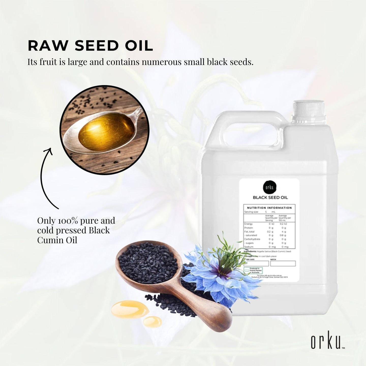 Buy 5L Pure Black Seed Oil - 100% Ethiopian Nigella Sativa Cumin Cold Pressed discounted | Products On Sale Australia