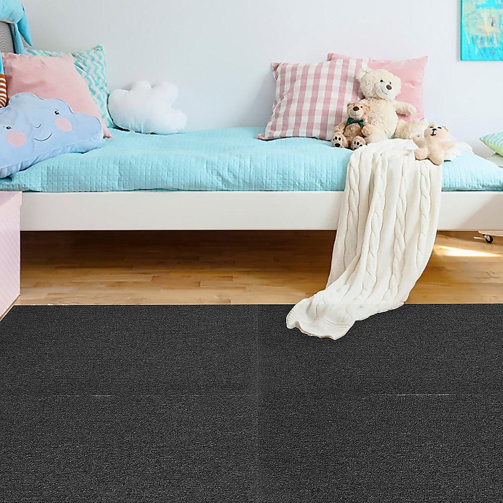 Buy 5m2 Box of Premium Carpet Tiles Commercial Domestic Office Heavy Use Flooring Charcoal discounted | Products On Sale Australia