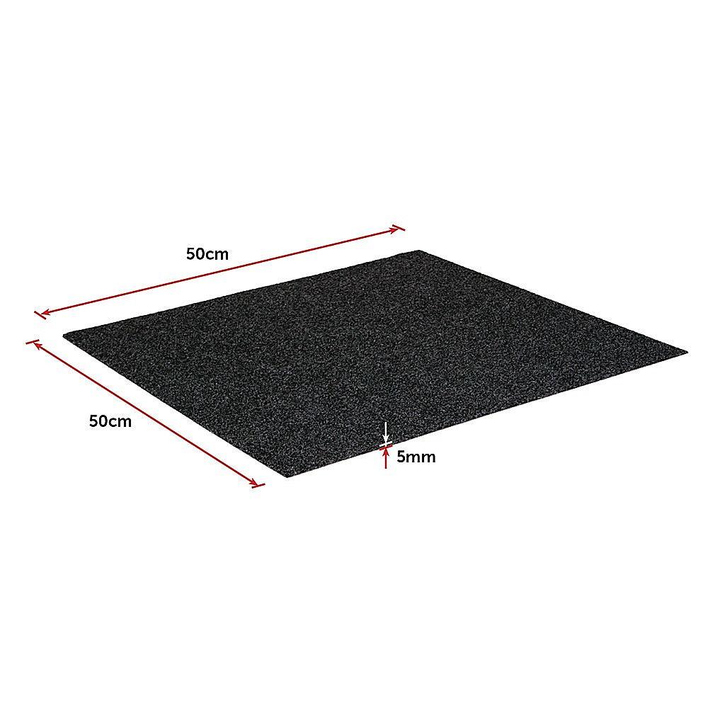 Buy 5m2 Box of Premium Carpet Tiles Commercial Domestic Office Heavy Use Flooring Charcoal discounted | Products On Sale Australia