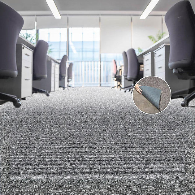 Buy 5m2 Box of Premium Carpet Tiles Commercial Domestic Office Heavy Use Flooring Grey discounted | Products On Sale Australia