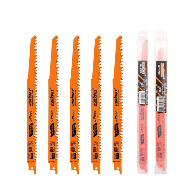 Buy 5Pc 300mm Reciprocating Saw Blades 5TPI Wood Timber Pruning Tool W/T Case discounted | Products On Sale Australia