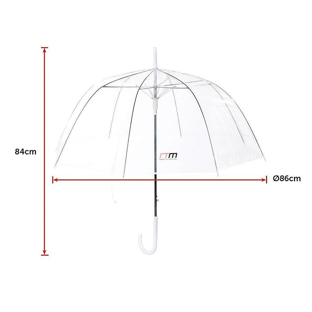 Buy 5x Clear Transparent Rain Walking Umbrella Parasol PVC Dome Wedding Party Favour discounted | Products On Sale Australia