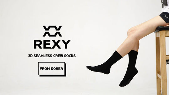 Buy 5X Rexy 3D Seamless Crew Socks Large Slim Breathable BLACK discounted | Products On Sale Australia